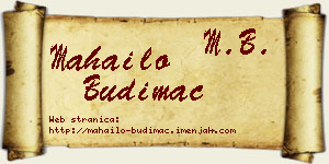 Mahailo Budimac vizit kartica